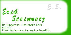 erik steinmetz business card